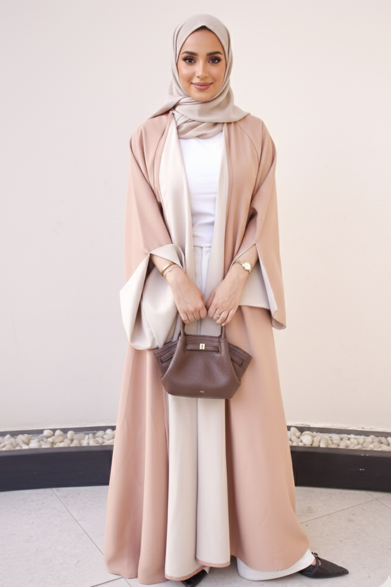 Blush & Gold Reversible Abaya