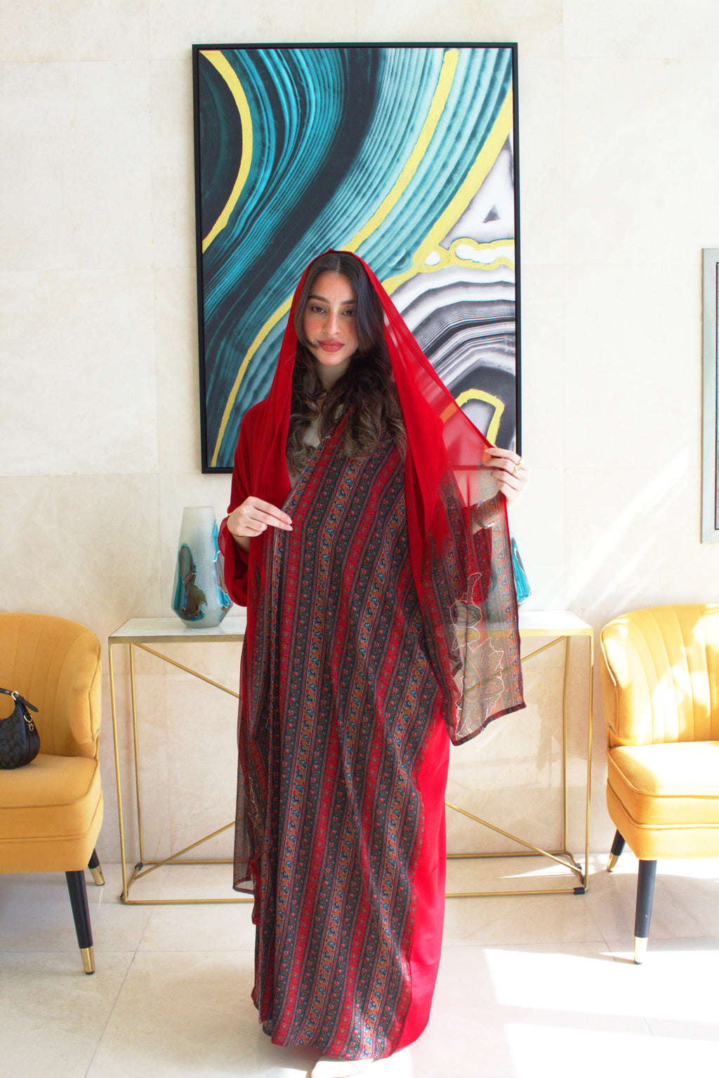 Ruby Heritage Silky Abaya