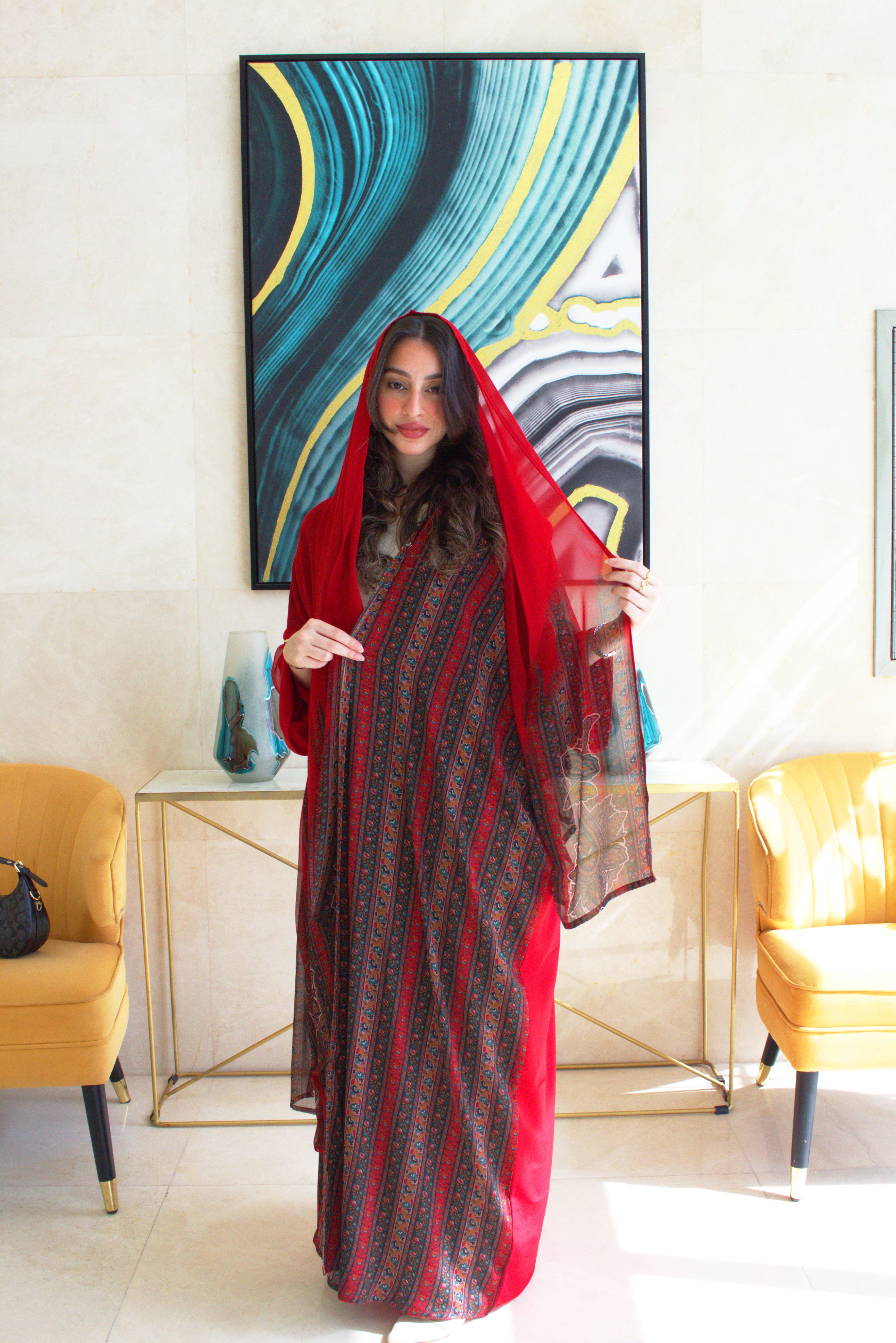 Ruby Heritage Silky Abaya