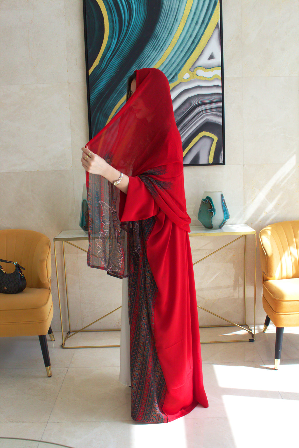 Ruby Heritage Silky Abaya