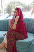 The Midnight Berry Abaya Set