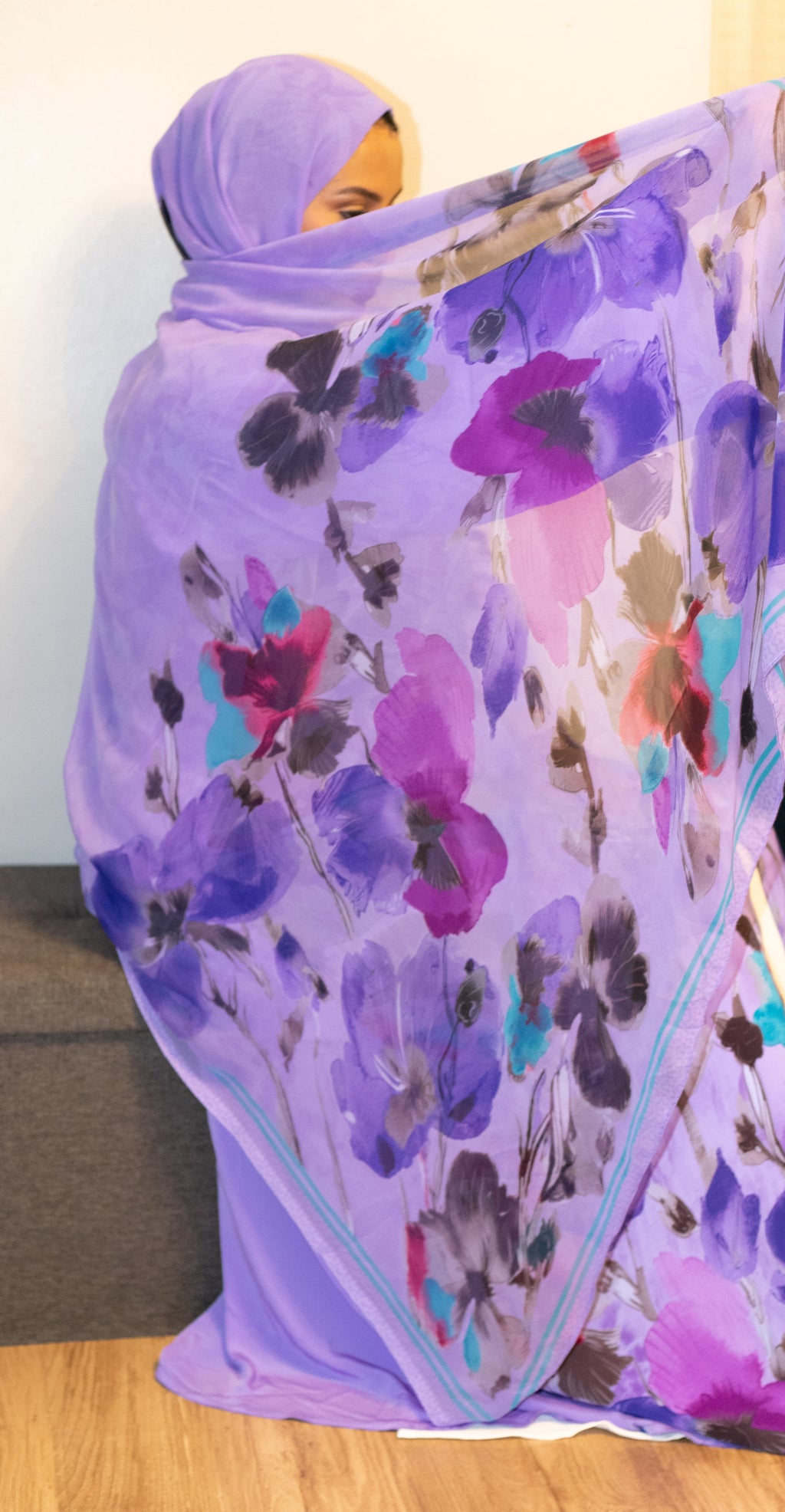 Lavender Bloom Abaya Set