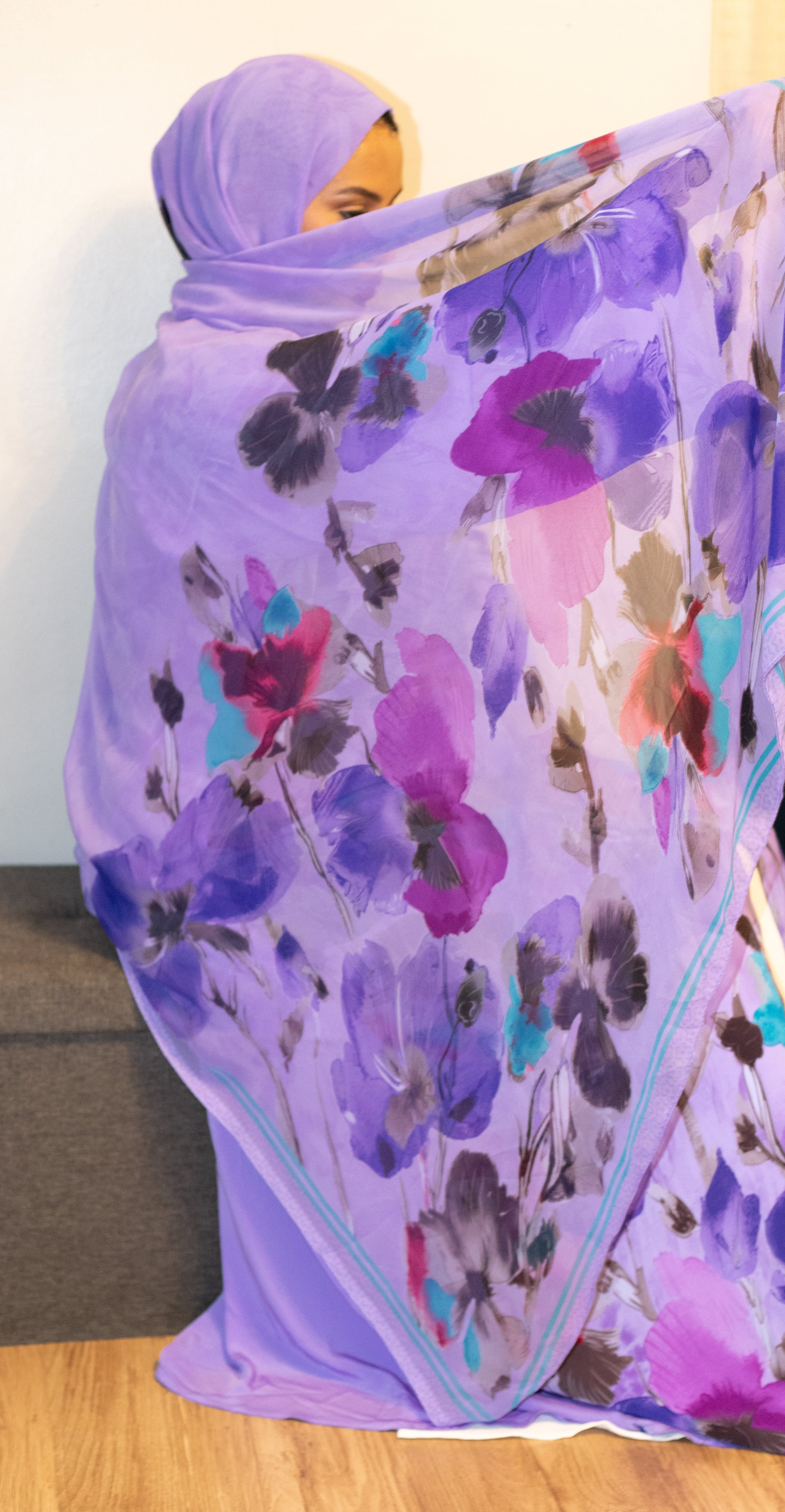 Lavender Bloom Abaya Set