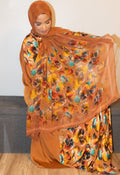 Mocha Blossom Abaya Set