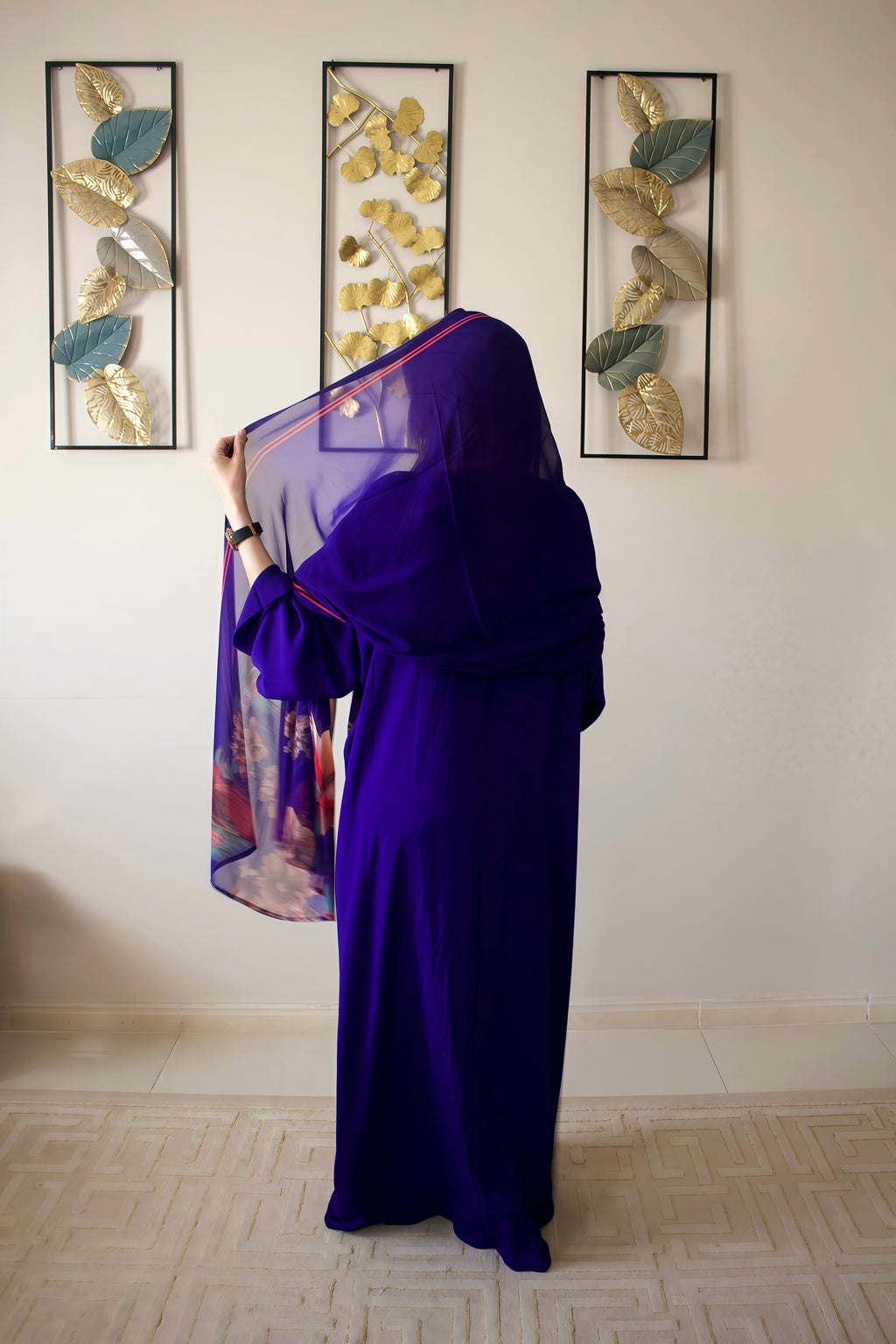 Royal Iris Silky Abaya Set