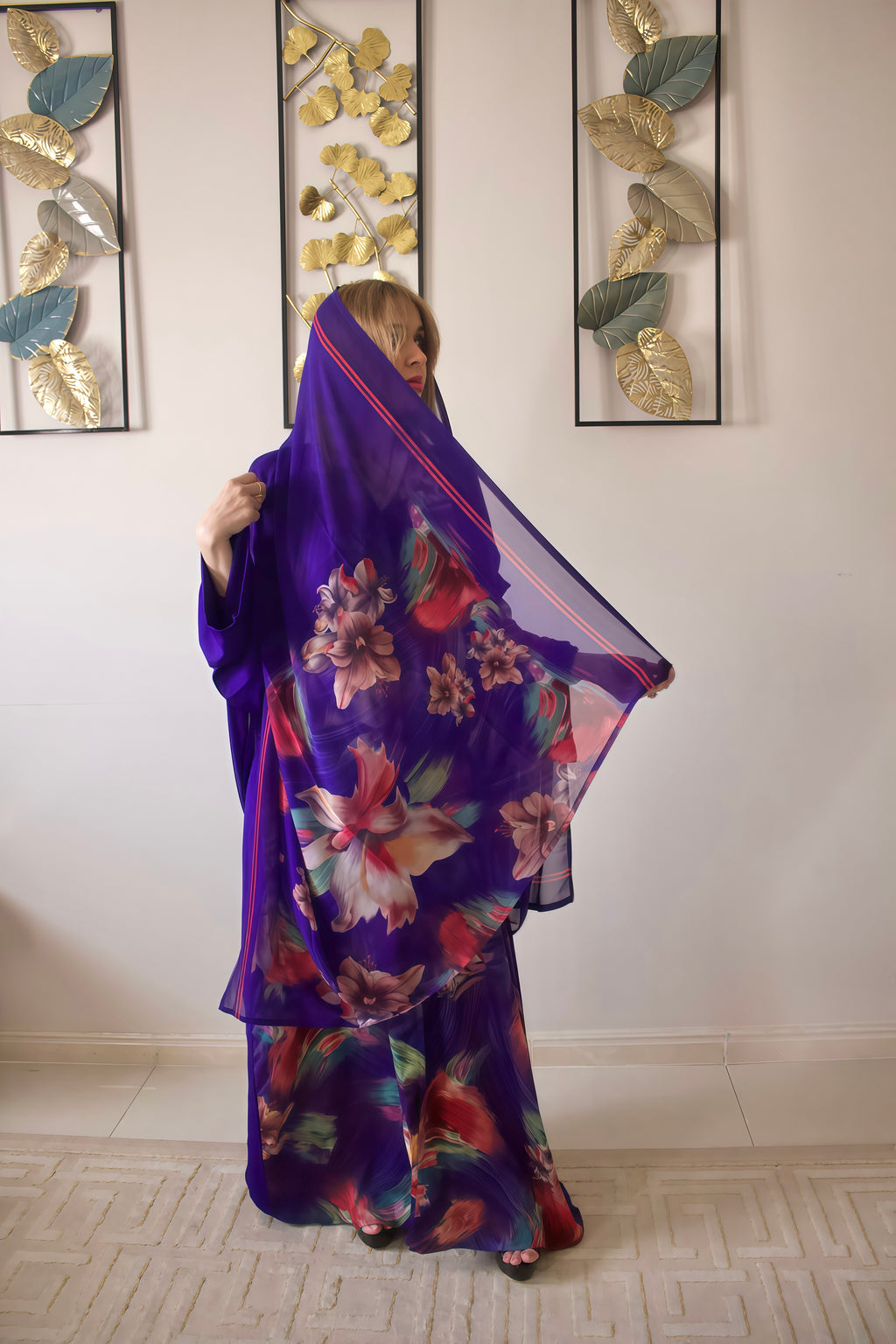 Royal Iris Silky Abaya Set