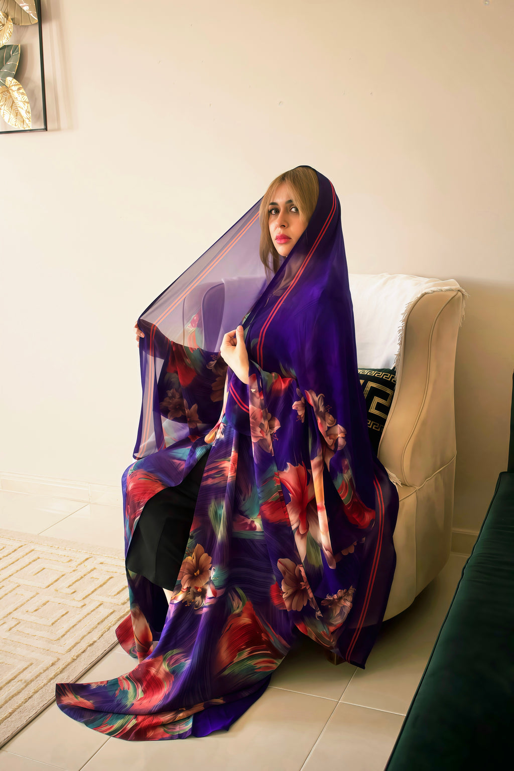 Royal Iris Silky Abaya Set