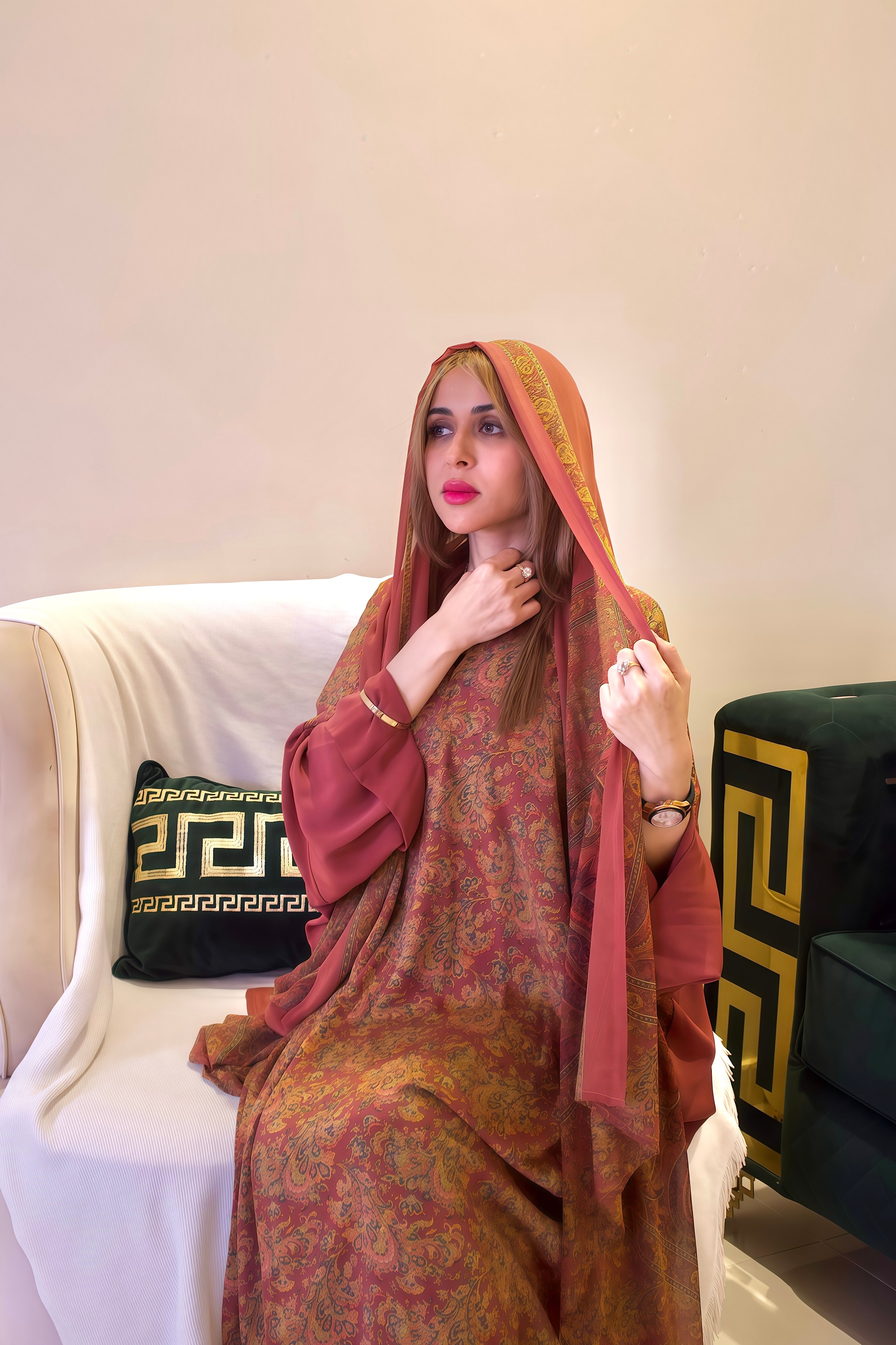 Autumn Royale Silky Abaya Set