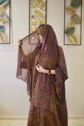 Royal Mauve Silky Abaya Set